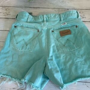 Wrangler Turquoise Denim Shorts